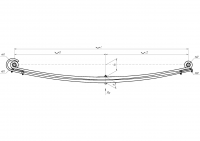 Передняя рессора Volvo FH12/16 FM9/10/12 2-листовая