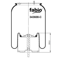 Пневморессора (3608) со стаканом 343608-C FABIO