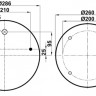 Пневморессора (4028) со стаканом 344028-C FABIO