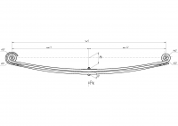 Передняя рессора Mercedes Actros 1831, 1835, 2031 2523, 2528, 2531, 2532, 2535, 2540, 2628, 2631, 2640, 3331 2-листовая