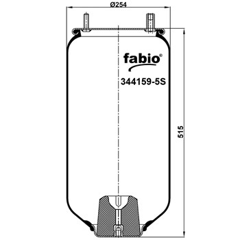 Пневморессора (4159) без стакана 344159-5S FABIO