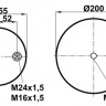 Пневморессора (4390) со стаканом 344390-1C FABIO