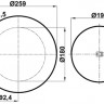 Пневморессора (4713) со стаканом 344713-2C FABIO