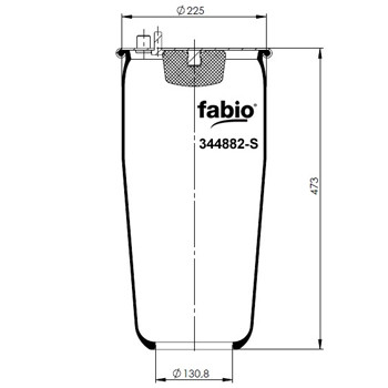 Пневморессора (4882) без стака 344882-S FABIO