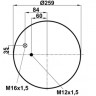 Пневморессора (4884) без стакана 344884-1S FABIO