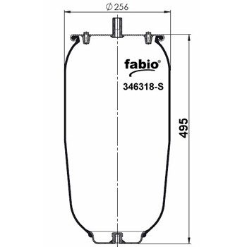 Пневморессора (6318) без стакана 346318-S FABIO