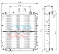 Водяной радиатор 5550В3Т-1301010 (ТАСПО)
