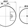 Пневморессора (6418) со стаканом 346418-C FABIO