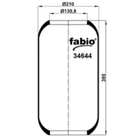 Пневморессора (644) гофра 34644 FABIO
