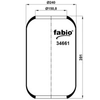 Пневморессора (661) гофра 34661 FABIO