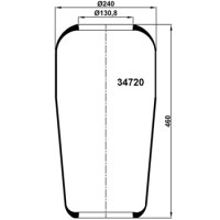 Пневморессора (720) гофра 34720 FABIO
