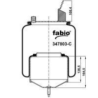 Пневморессора (7803) со стаканом 347803-C FABIO