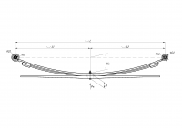 Задняя рессора Mercedes Sprinter 1996-2006 413 (408, 411, 414, 416)/Volkswagen LT 1996-2006 (28-46 II (2DX0AE, 2DX0FE) 2.5/2.8 SDI/TDI) c двускатными колесами (спарка) 3-х листовая