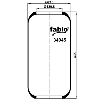 Пневморессора (945) гофра 34945 FABIO