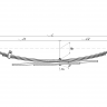 Задняя рессора Ford Ranger 1998-2006 (2.5 D, TD)  | Mazda B-Series V 1997-2006 (2.5 D 4WD, 2.5 D, 2.5 TD 4WD) 5-листовая