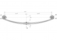 Передняя рессора Freightliner FRL FLC 2-листовая